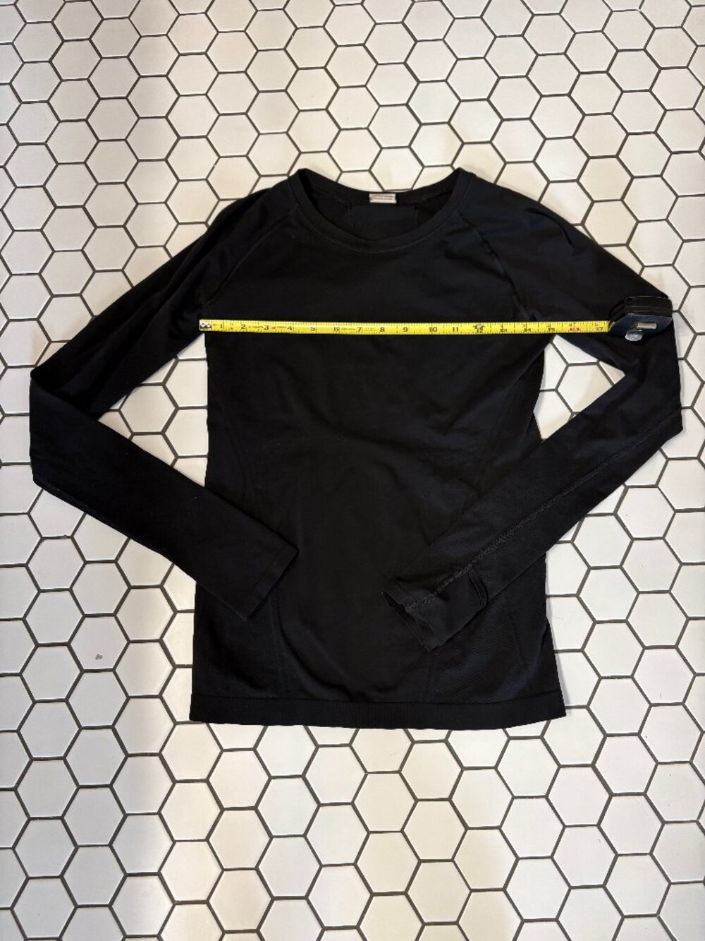 Athleta Momentum Seamless Long Sleeve Top Black XS Athletic